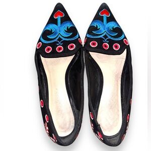 Isa Tapia Rocio suede loafer flats 37